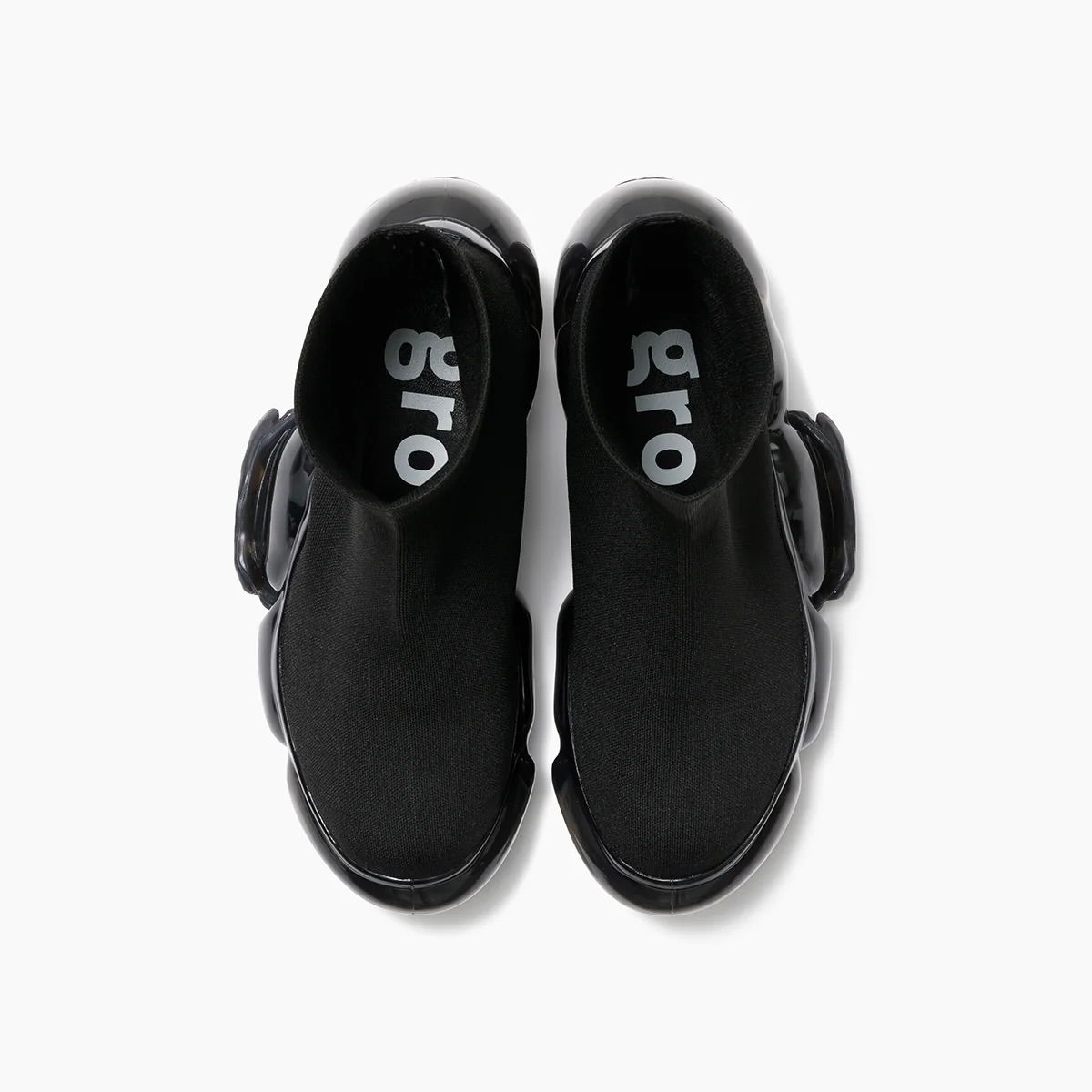 【残り一点】Moopie Plain Knit Socks(BLACK×BLACK)