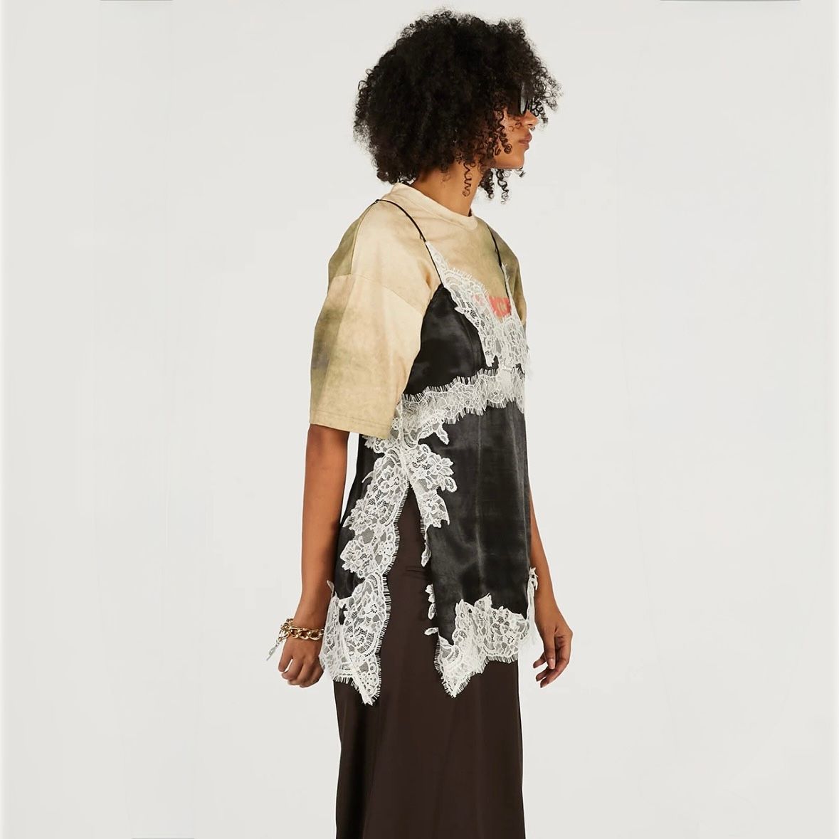 【残り一点】アシンメトリーレースキャミソール