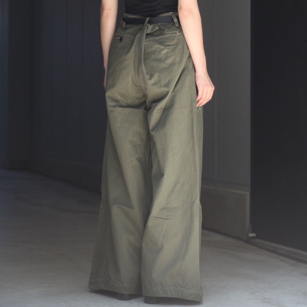 【残り一点】Wrapped Work Trousers With Night-Cut(AGED TWILL)
