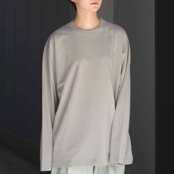 ATON - 【残り一点】Fresca Plate Oversized Long Sleeve T-shirt