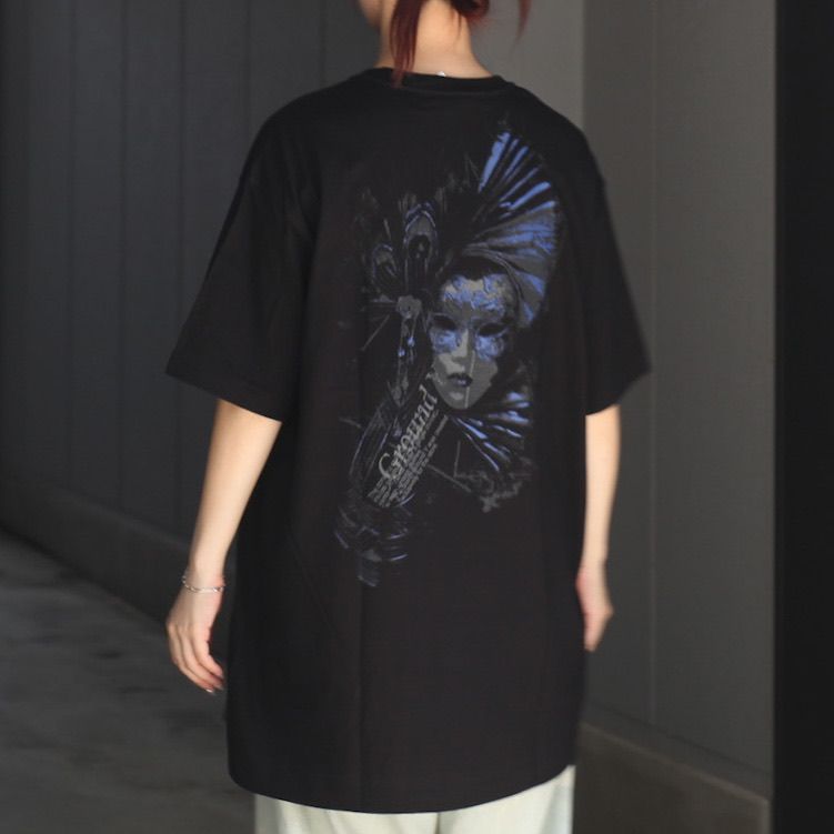 【残り一点】Print Tee(MASK BLUE)