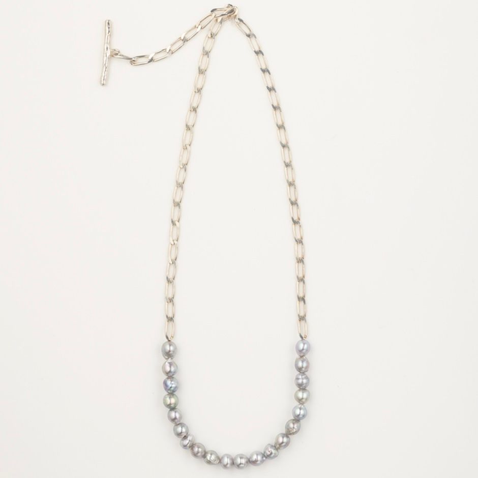 PREEK GRAY AKOYA PEARL CLASSIC NECKLACE | elis.com.ua