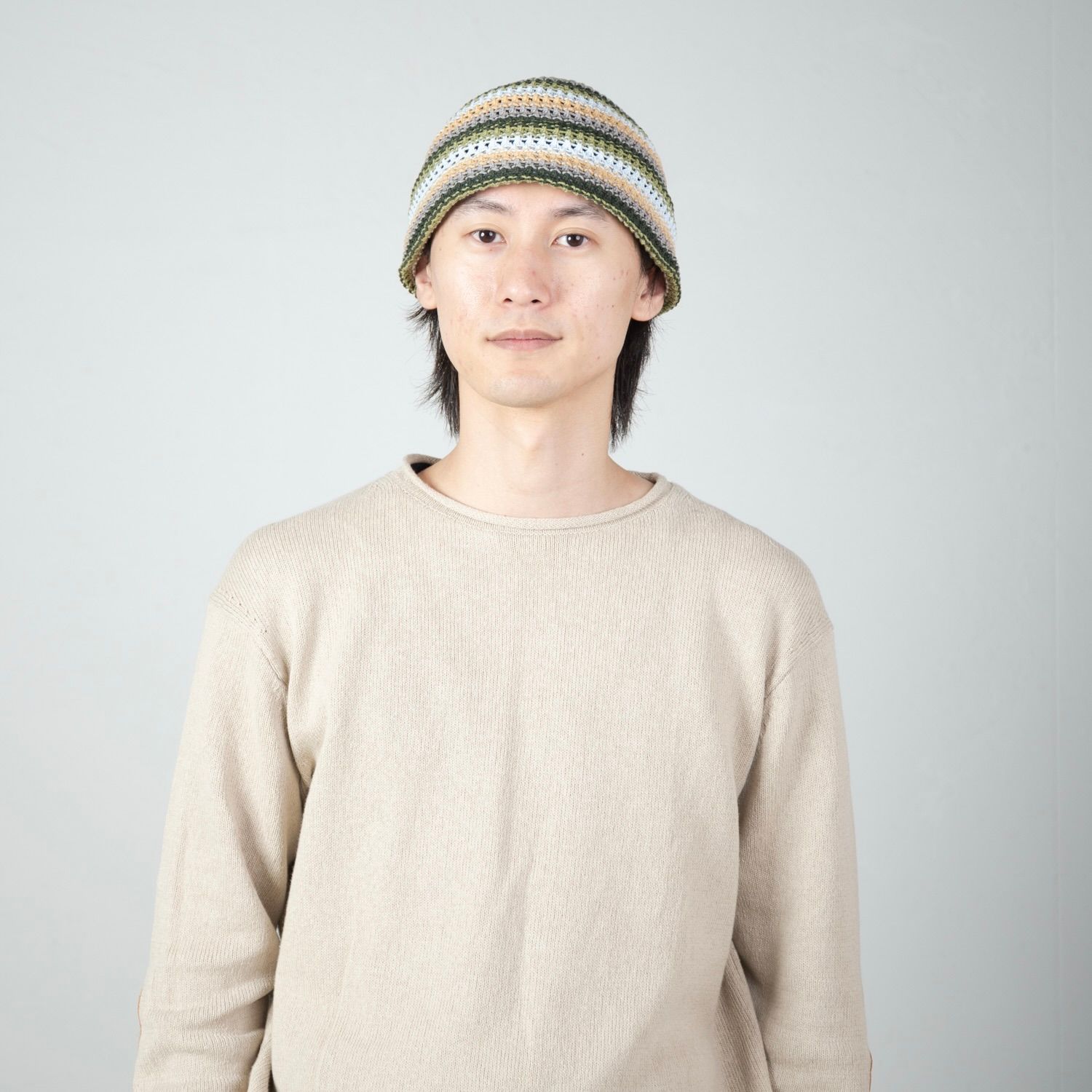 【残り一点】Multi Border Knit Hat