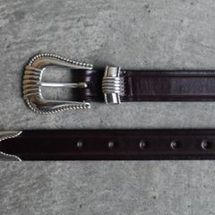 【残りわずか】3-Piece Silver Buckle Belts(HAVANA×NICKEL)