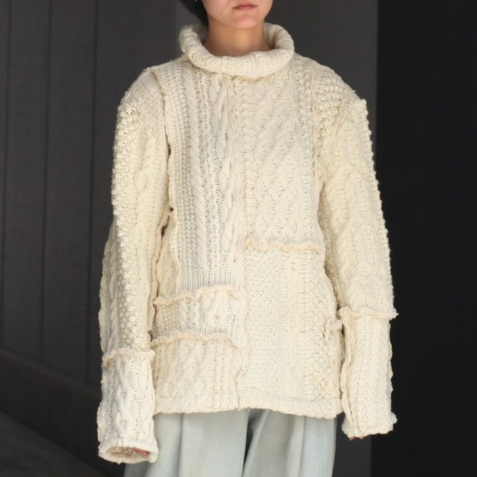 SEEALL - 【残り一点】Oversized Patchwork Cable High Neck | ACRMTSM ...