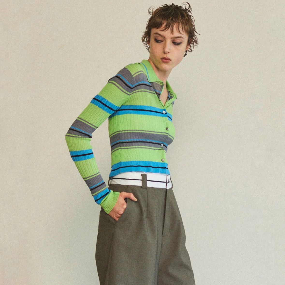【残り一点】Multi Border Cardigan