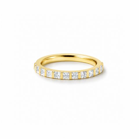 【お取り寄せ注文可能】Square Half Dia Ring(K18 YELLOW GOLD)