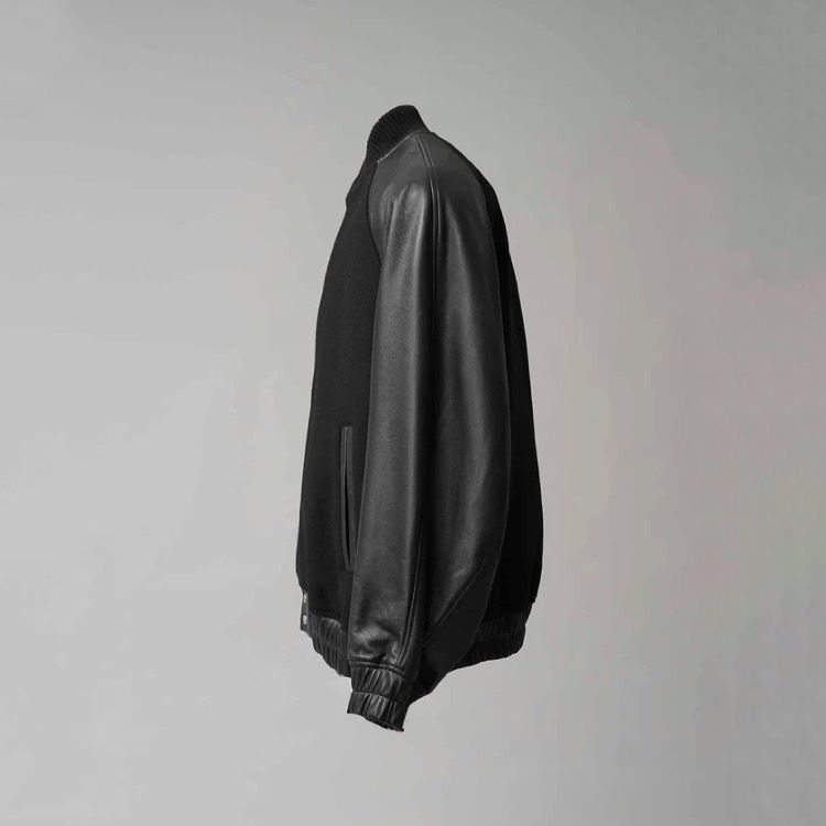 【残り一点】Sheep Leather Melton Combination Stadium Jacket