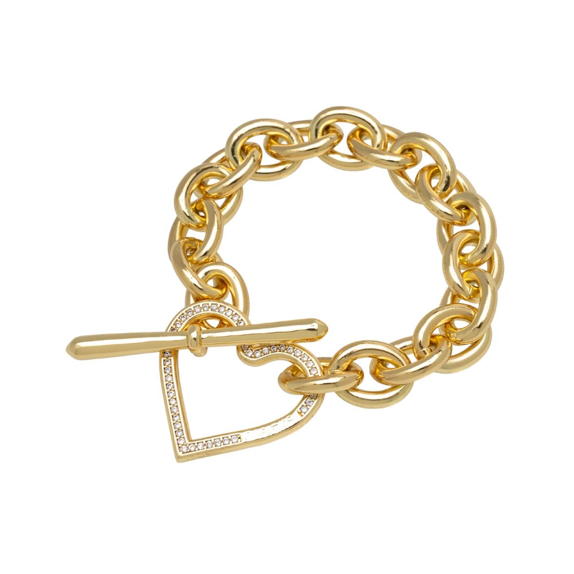 【残りわずか】Heart Link Flow Bracelet(GOLD)