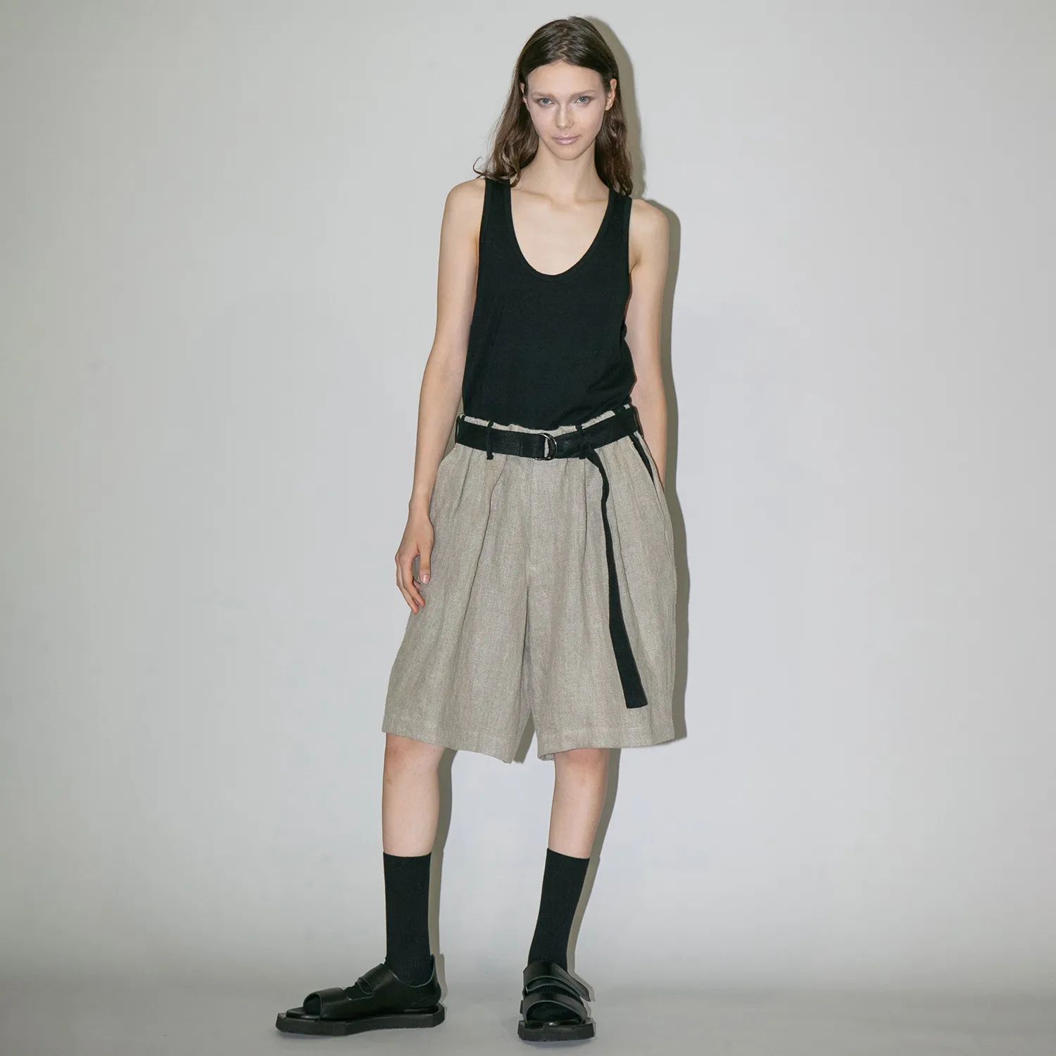 【残り一点】セミウェットリネンショートパンツ