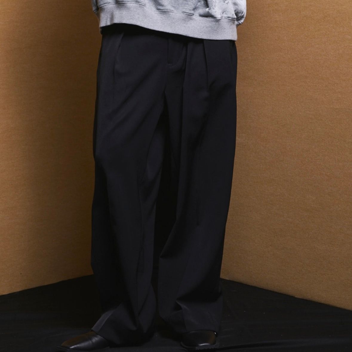 【残り一点】TW Worsted One-tuck Prime-Wide Tapered Slacks