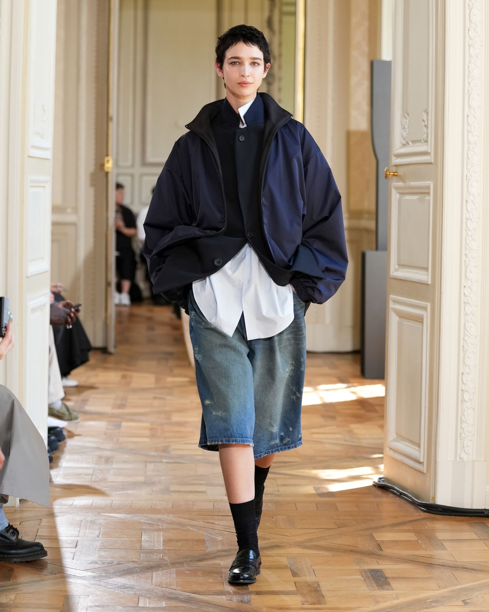 ジャケット・アウター SakiM ssstein - 【残り一点】Silk Back Stand Collar Zip Jacket | ACRMTSM