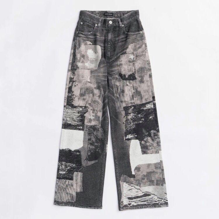 【残り一点】Patchwork Print Denim