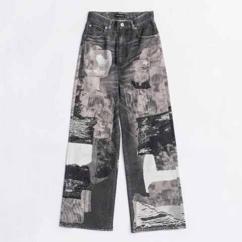 【残り一点】Patchwork Print Denim