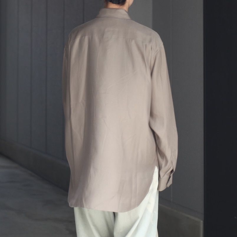 ssstein - 【残り一点】Cupro Twill Oversized L/S Shirt | ACRMTSM