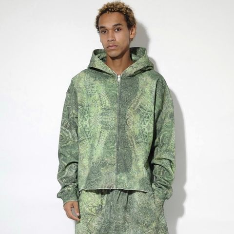 【残り一点】Cut Off Wide Zip Sweat Hoodie