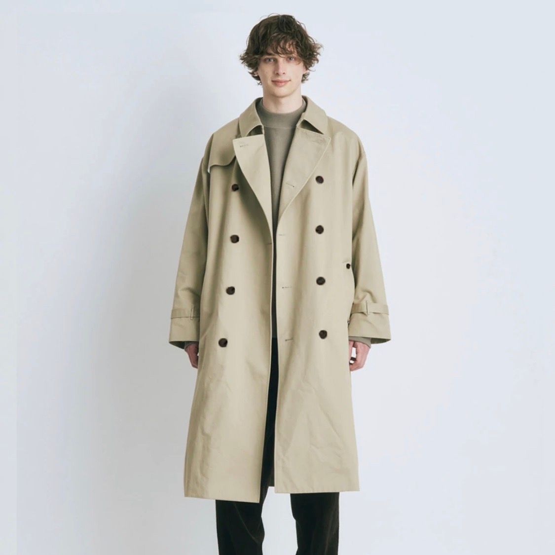 ATON - 【残り一点】West Point Oversized Trench Coat