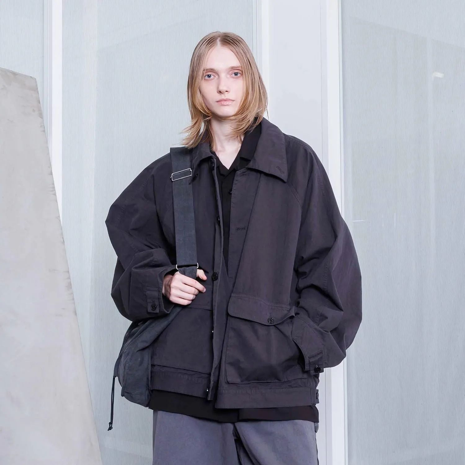 【残り一点】ガーメントダイオーバーサイズブルゾン