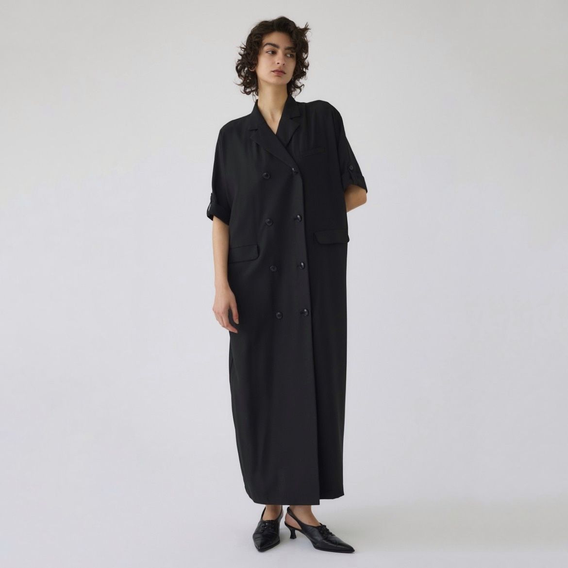 RIM.ARK Double breast maxi CT 36 ブラック
