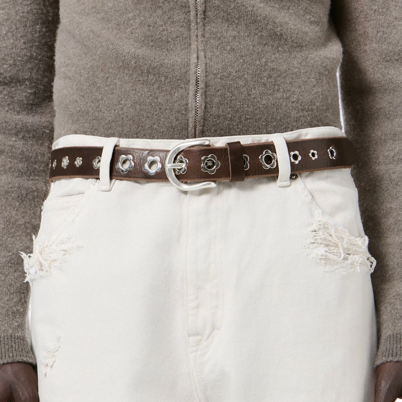 【残り一点】3.5cm Flower Belt