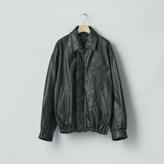 【残りわずか】Cow Leather Vintage Zip Jacket