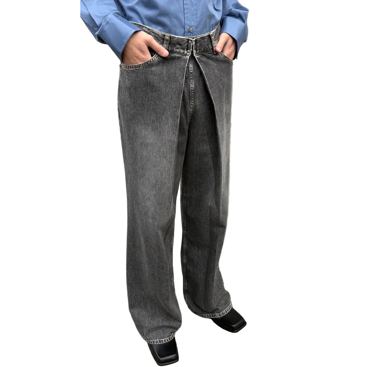 【残りわずか】Washed Denim Wide Pants(SHORT)