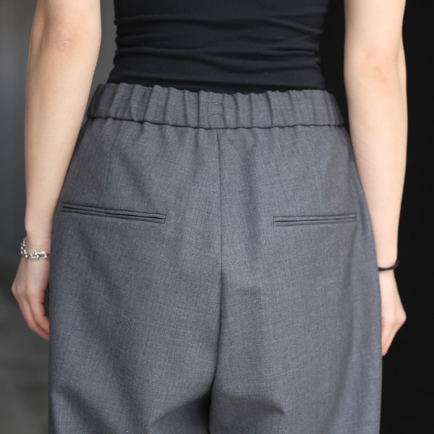 ATON - 【残り一点】Wool Tropical Tapered Easy Pants