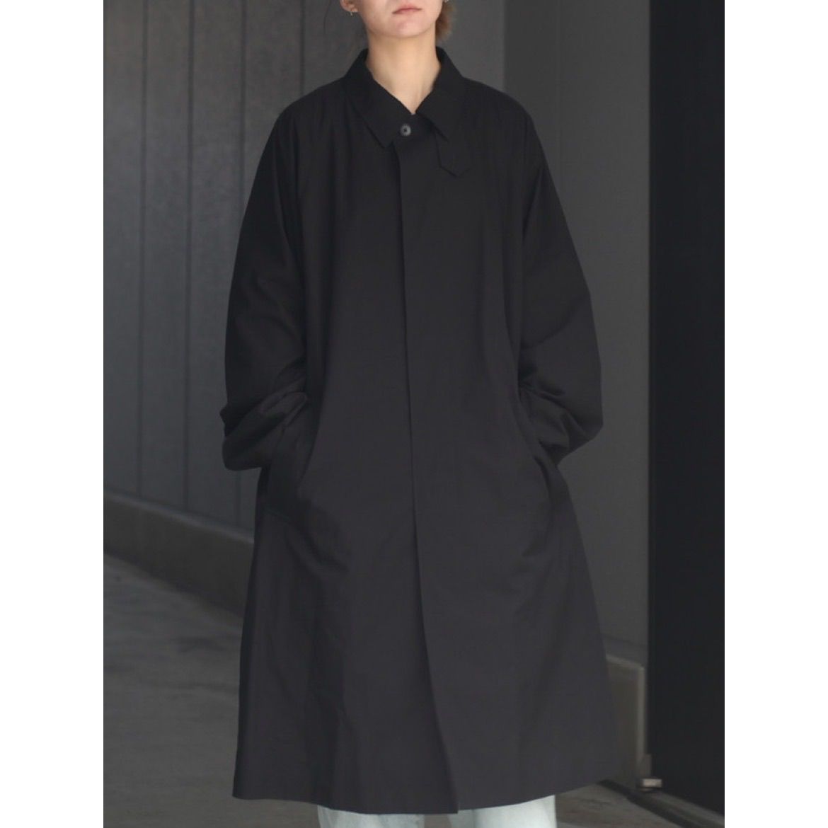 ATON - 【残り一点】Kyoto Tsurizome Cotton Balmacaan Coat | ACRMTSM