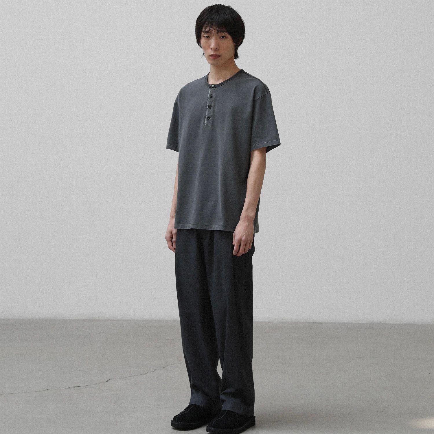 【残り一点】French Henry Neck Garment Tee