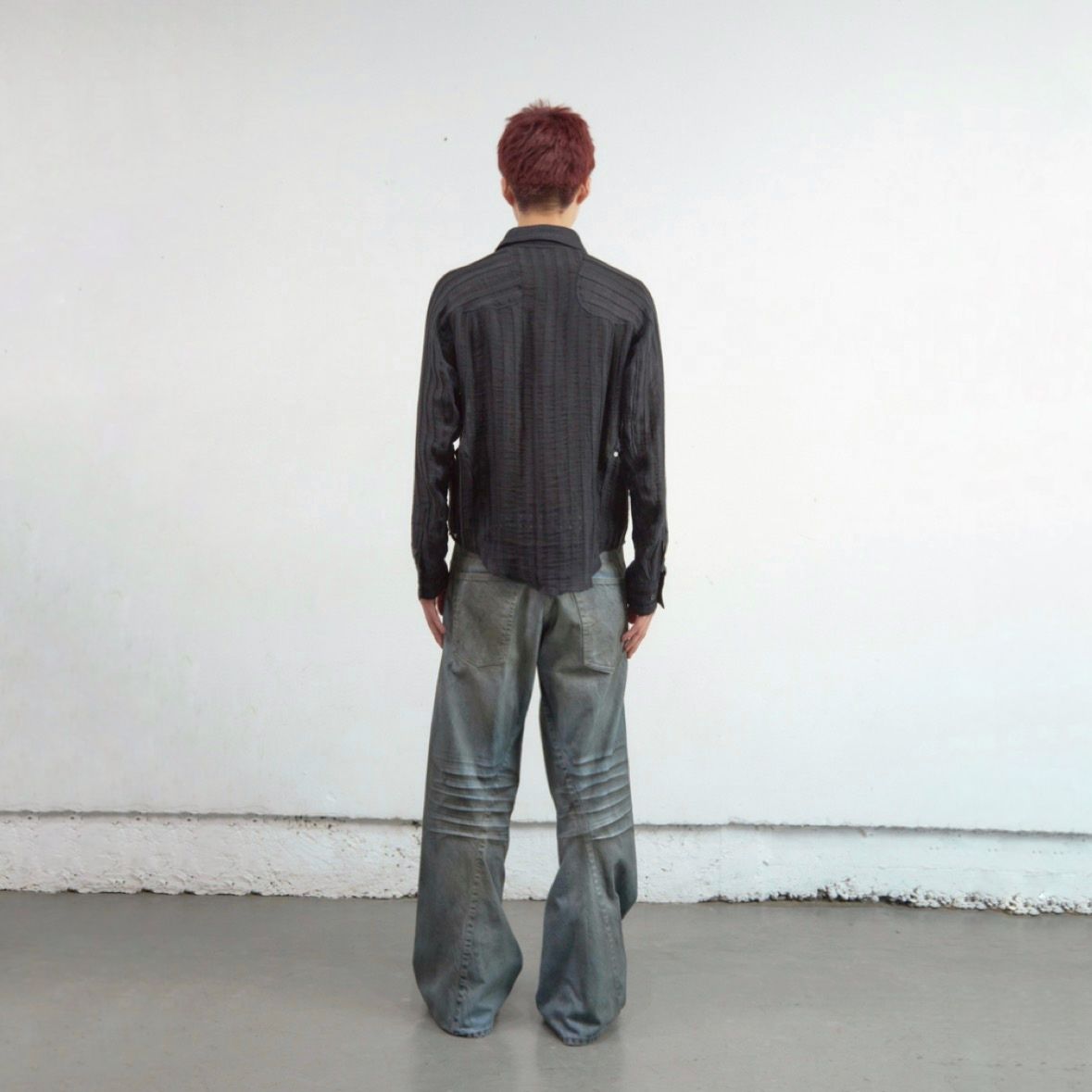 【残りわずか】3D Twisted Wide Leg Jeans