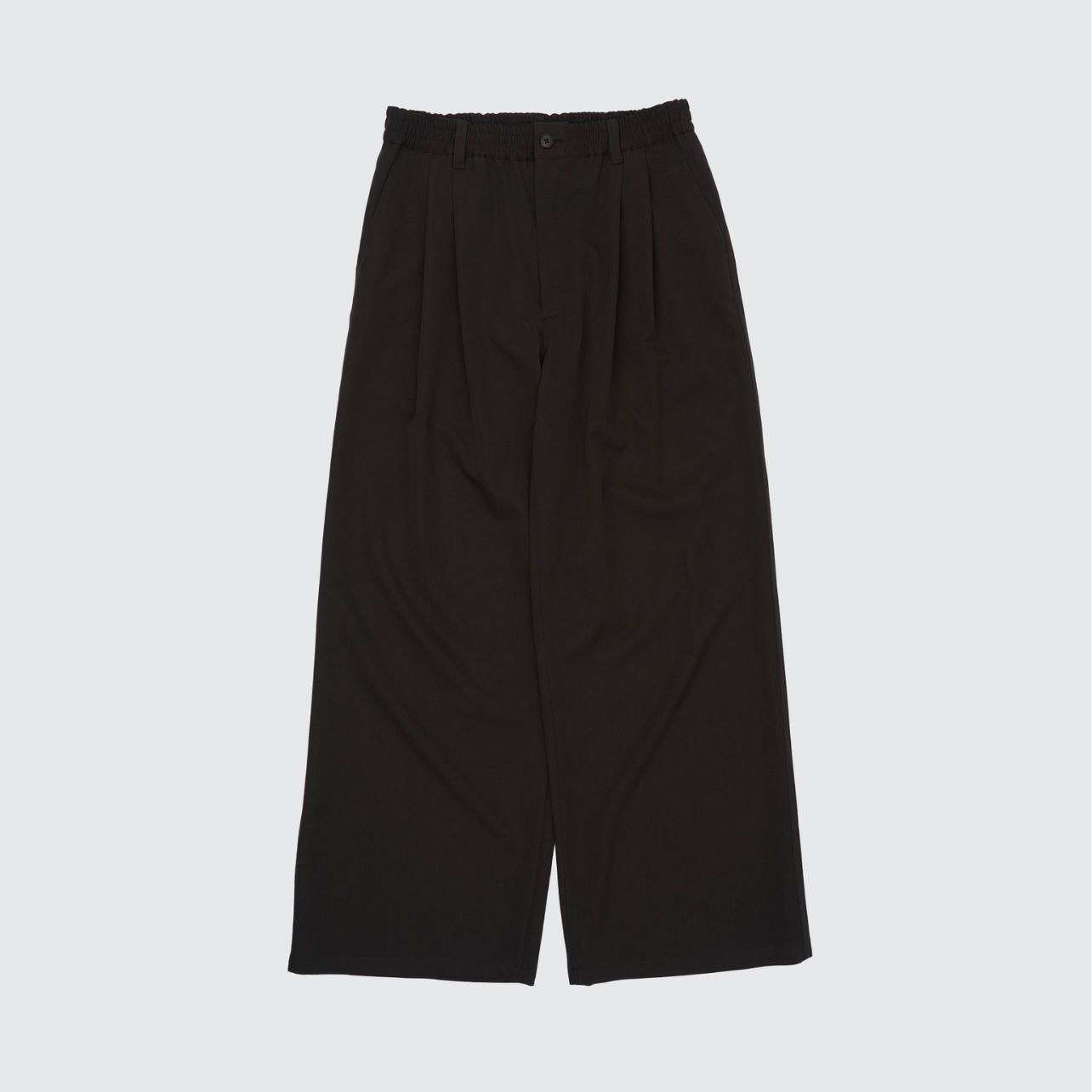 【残り一点】Wool Washer Twill 2pleated Wide-leg Easy Trousers