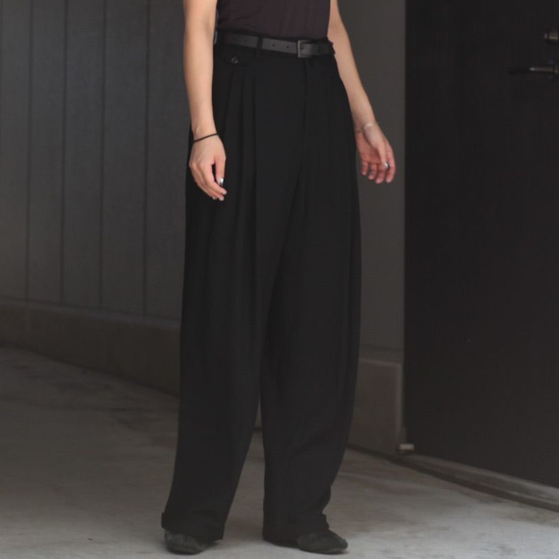 【残り一点】3 Tuck Wool Serge Trousers