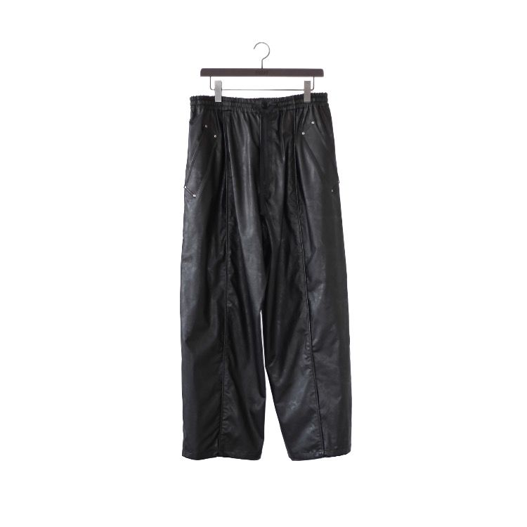 【残り一点】Black Leather Rivet Trousers