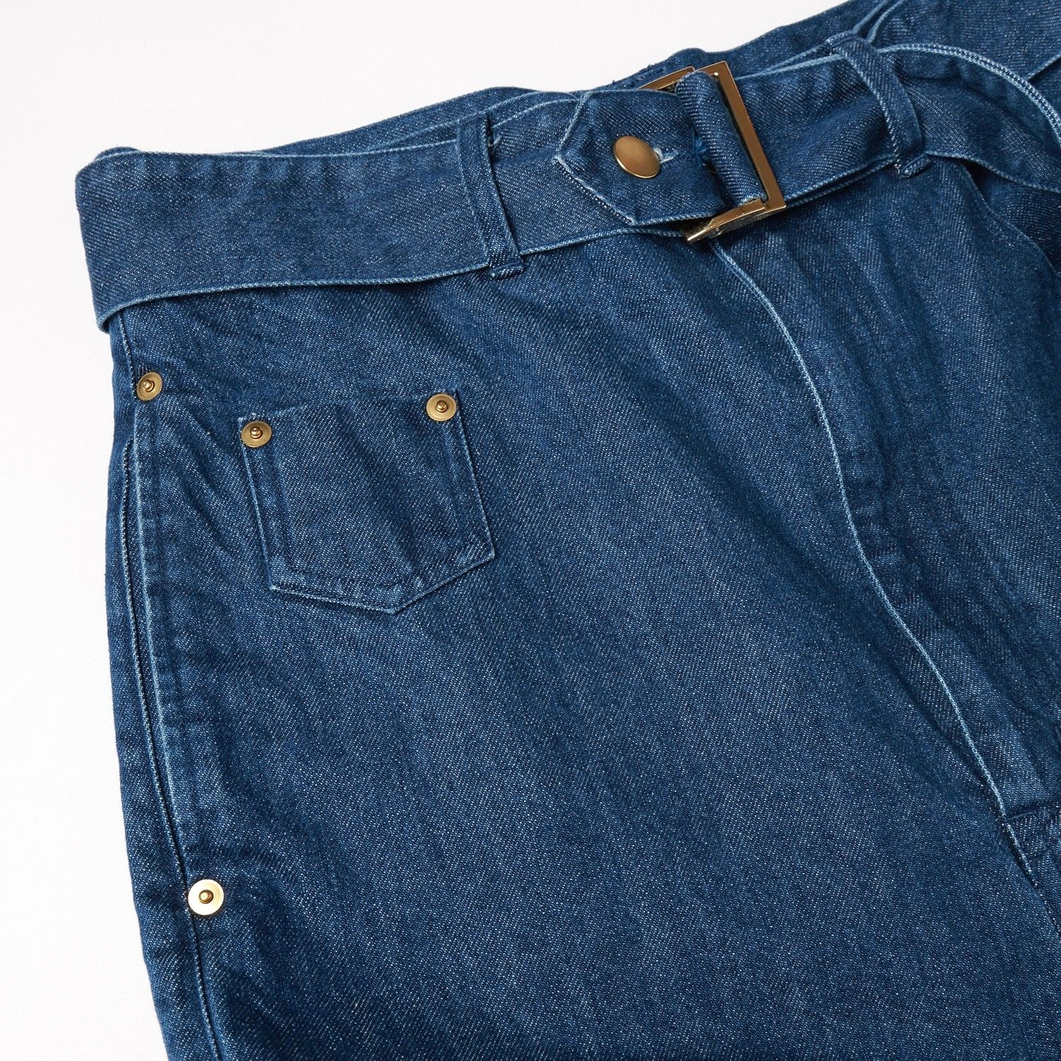 【残り一点】Cargo Extra Wide Denim Pants with Long Belt