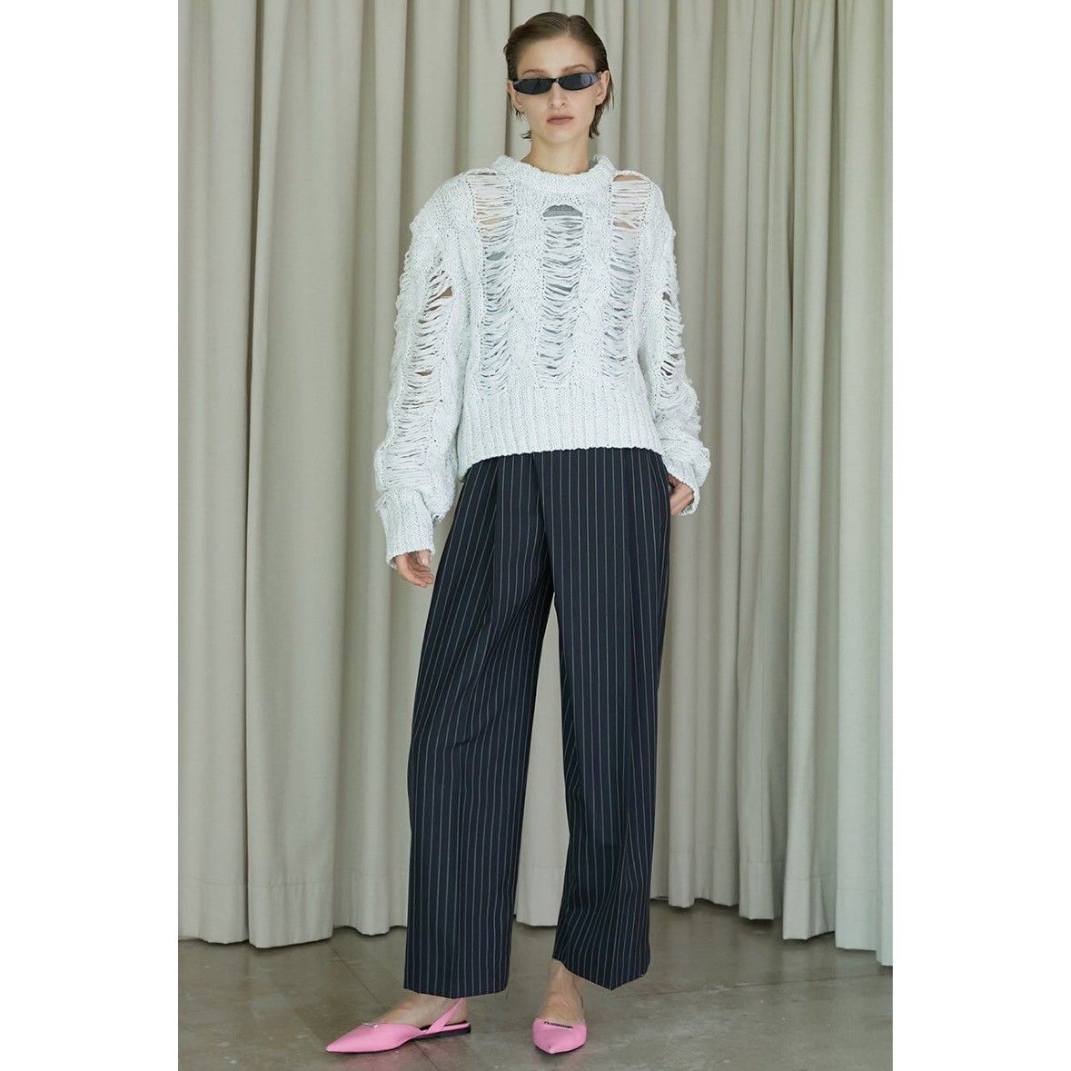 【残り一点】Lame Cable Knit Pullover