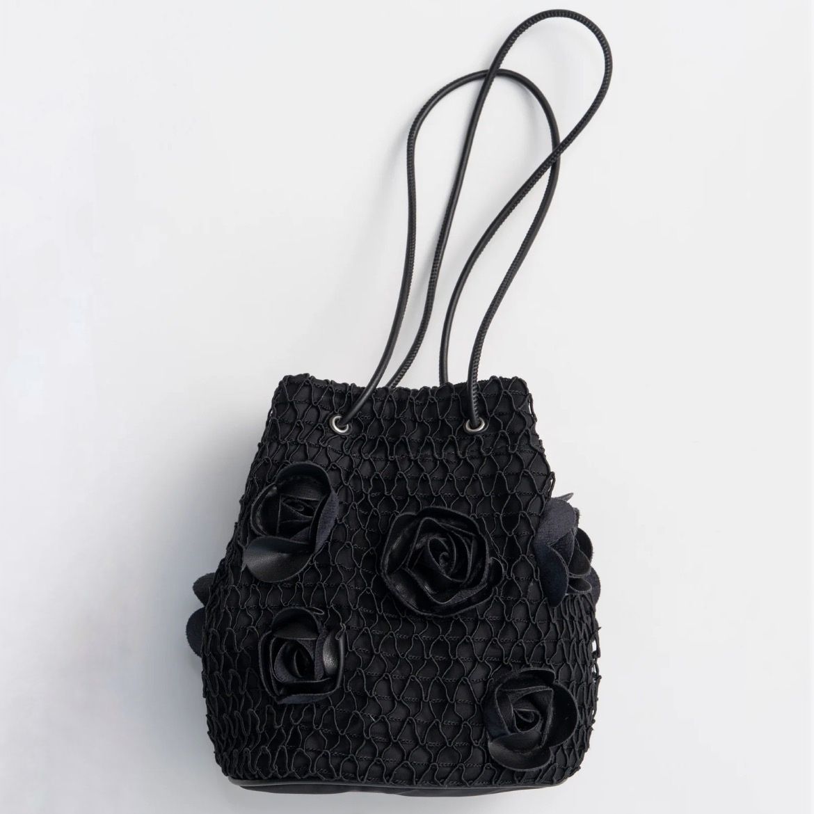 【残り一点】Rose Motif Drawstring Bag