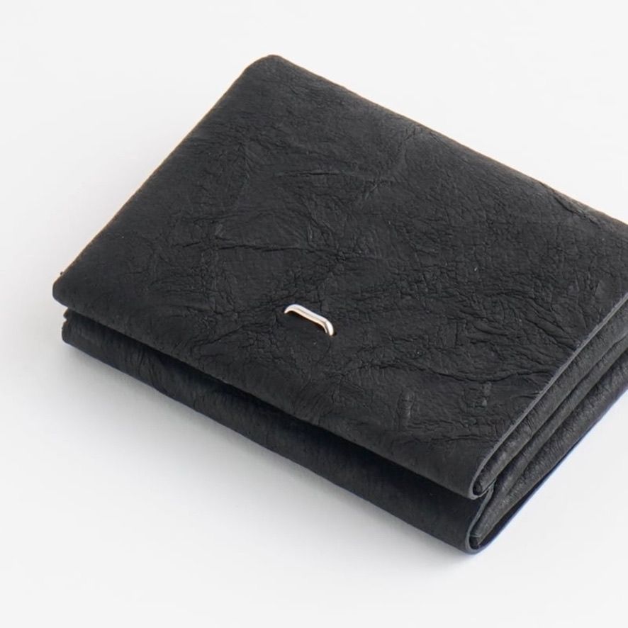 イロセ　 コンパクト財布 黒 irose - 【再販売通知受付可能】Paper Short Wallet | ACRMTSM