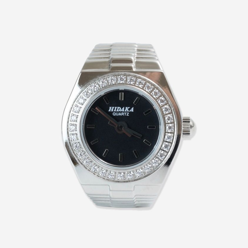 【残りわずか】Halo Ring Watch(SILVER×BLACK)