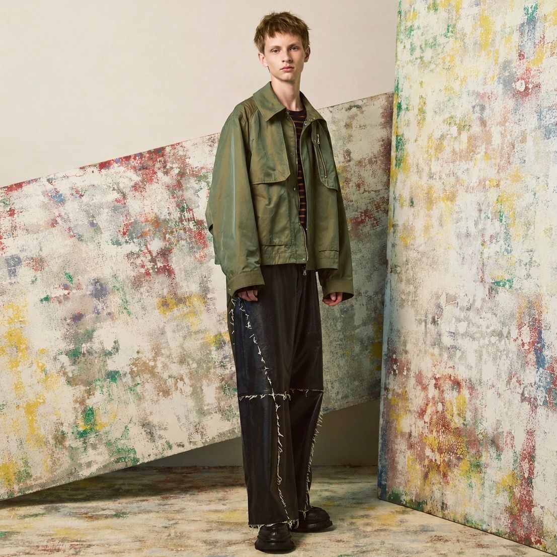 【残り一点】Artificial Leather Wide Leg Pants