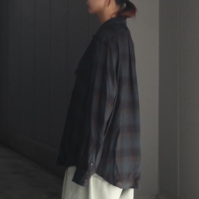 【残り一点】Plaid Open Collar Shirts