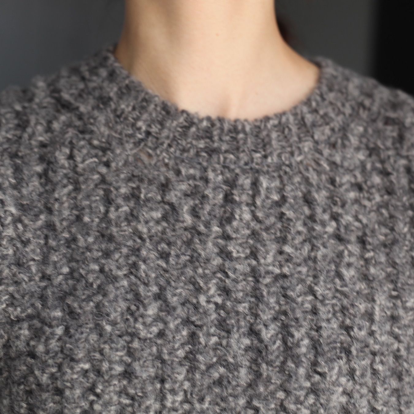 【残り一点】Baby Alpaca Big Waffle Sweater