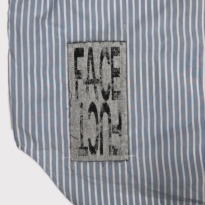 【残り一点】Bootleg Stripe Shirts With Patched(MIN)