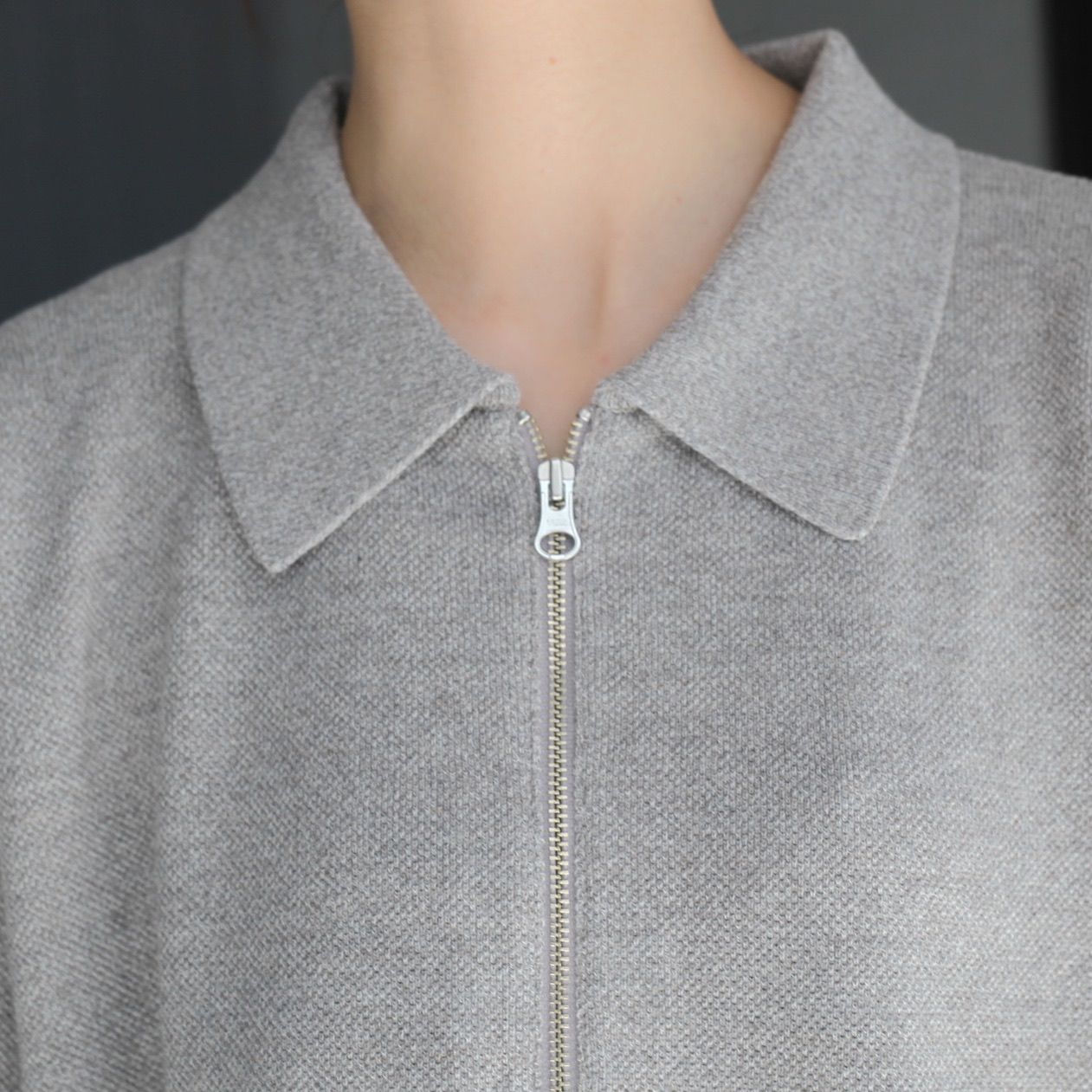 【残り一点】Co/Wo Moss Stitch Zip Blouson