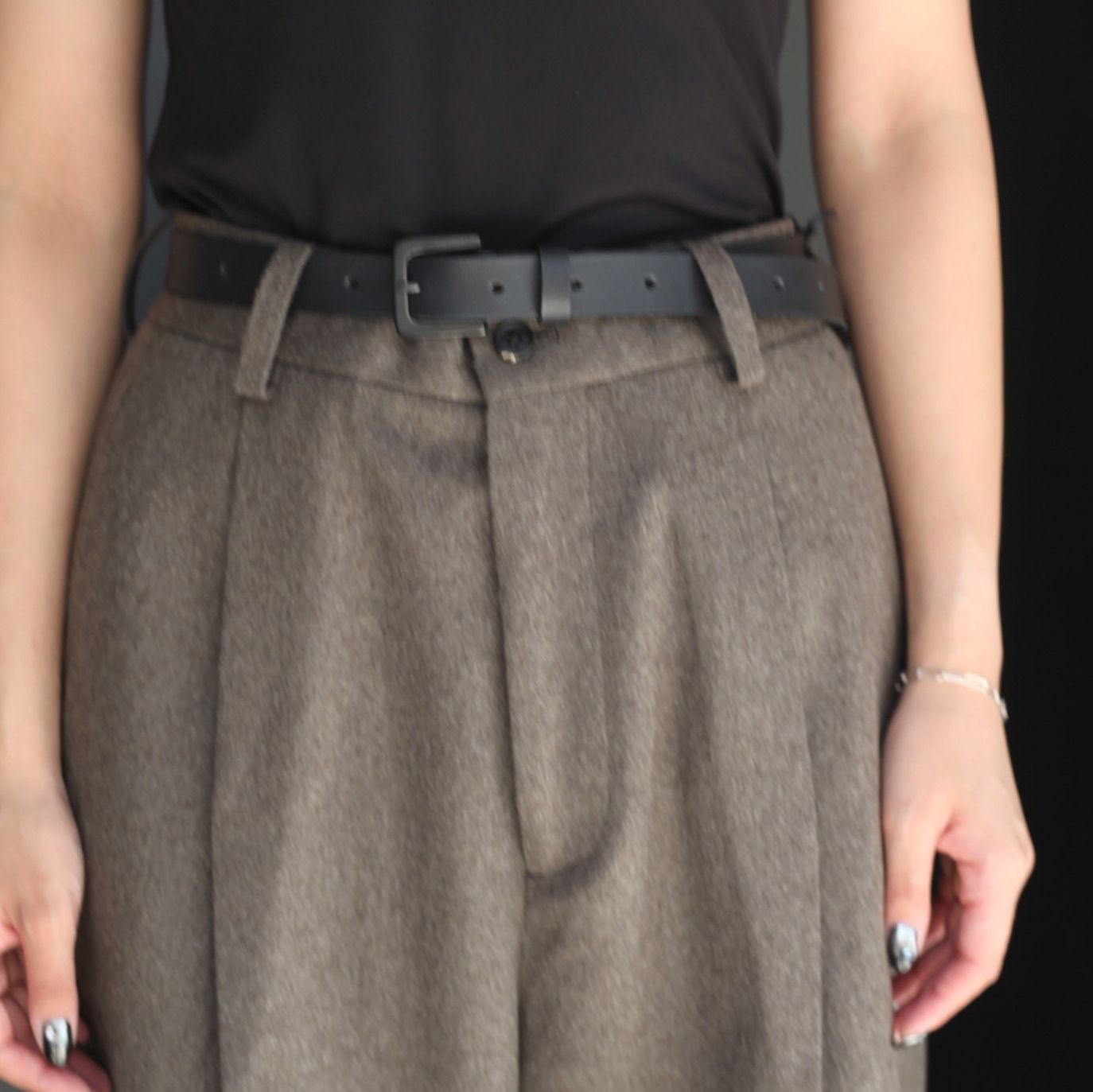 【残り一点】Wool Doeskin Extra Wide Trousers