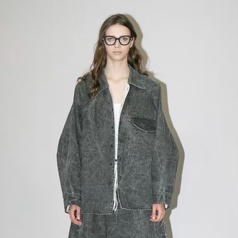 【残り一点】ピグメントプリントデニムシャツジャケット