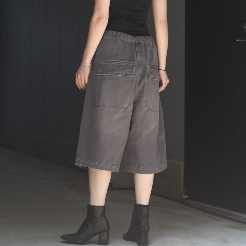 残りわずか【Entire Studios】SPAR SHORTS 黒 デニム ハーフ 綿 ENTIRE STUDIOS SPAR DENIM SHORTS