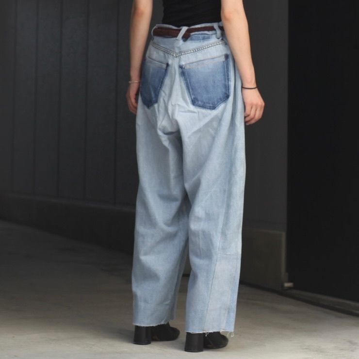 【残り一点】Reconstructed Super Baggy Slacks Denim_3(L)