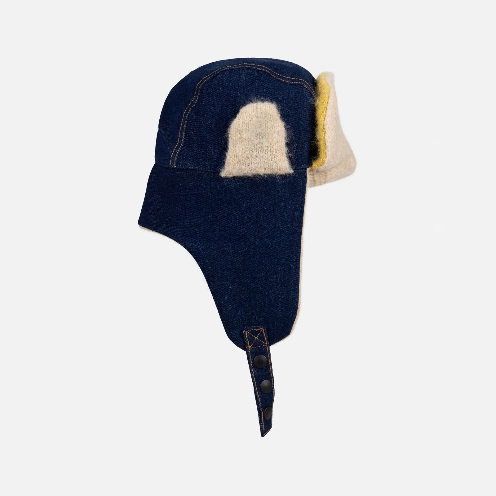 【残りわずか】Trapper Hat with Knit Patch