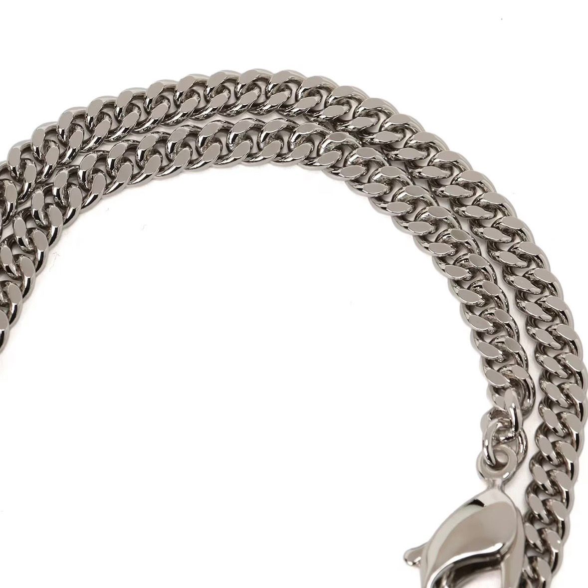 【残り一点】二重チェーンブレスレット(SILVER)