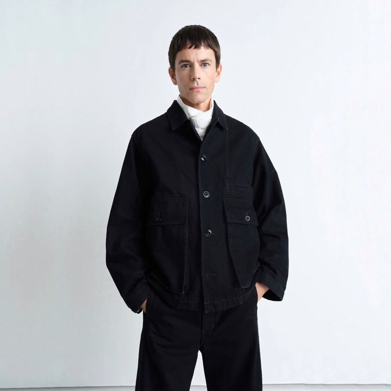 Fax Copy Express◇Boxy Jacket/ボクシージャケット/M/ブラック  